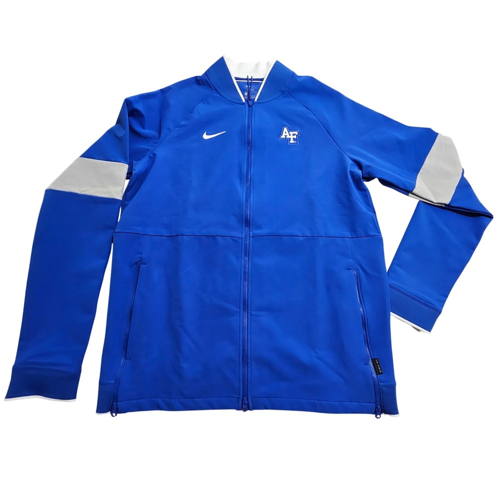 Nike Air Force Academy Jacket Mens Medium Tall Blue Full Zip On-Field Team Issue